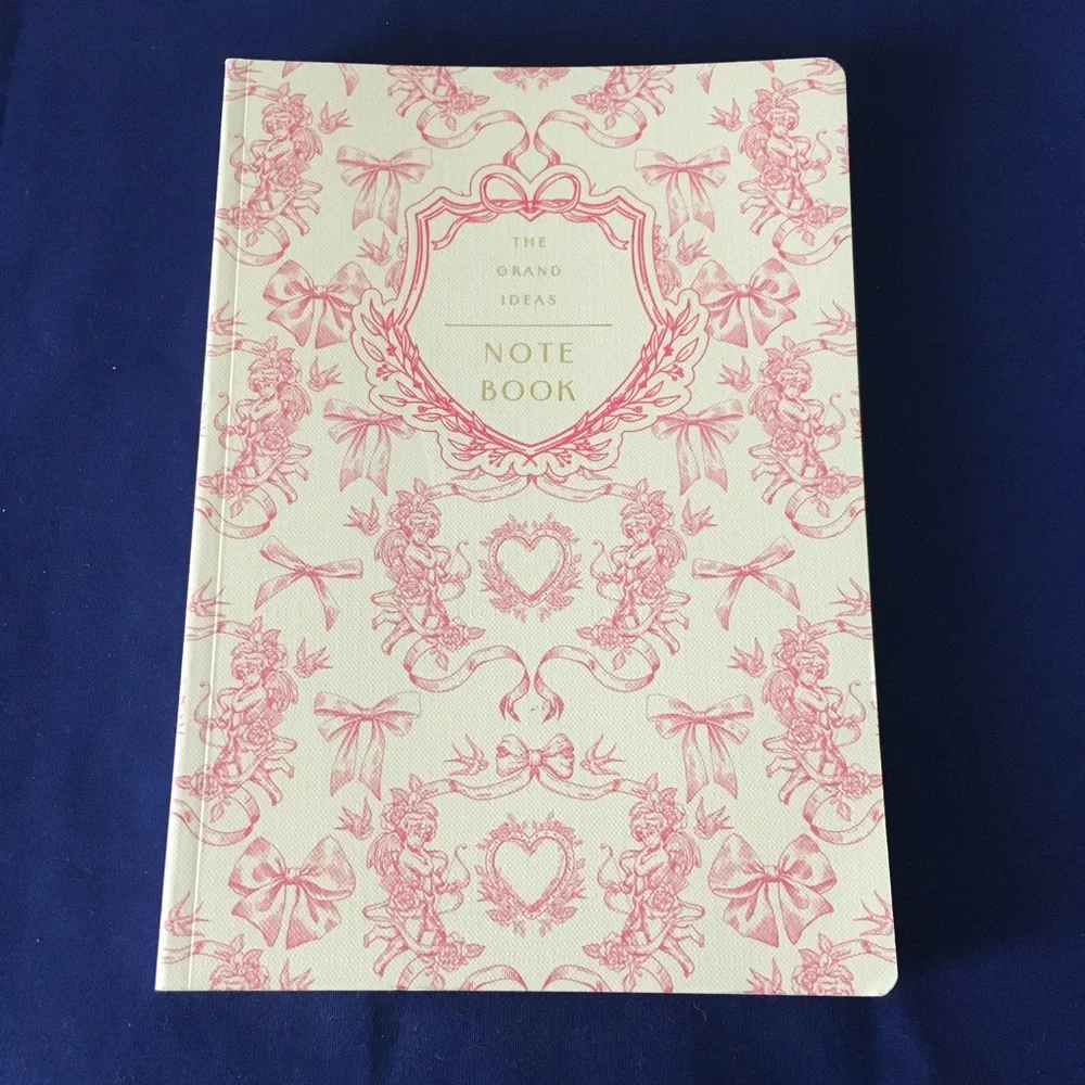 Coquette Cherub Bow and Heart Notebook